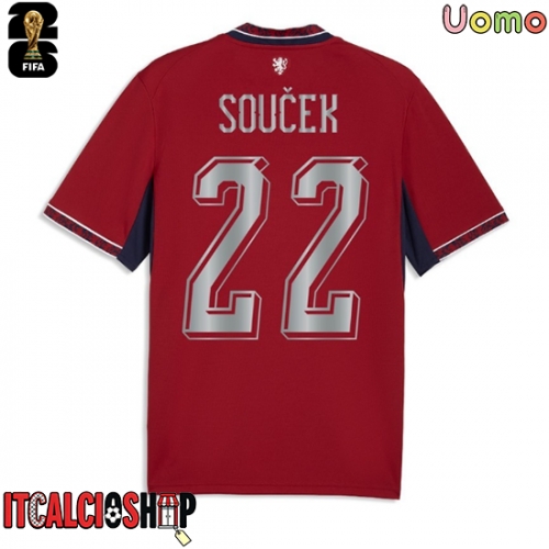 Repubblica Ceca Tomas Soucek #22 Prima Maglia Mondiali 2026 Manica Corta